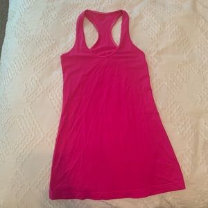 Hot pink lulu lemon racer back tank